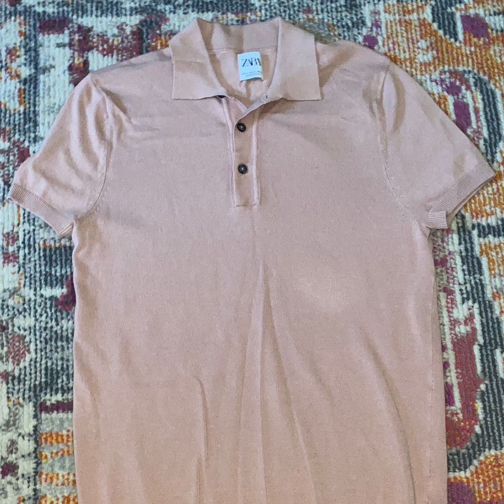 Zara Light Pink Polo Shirt